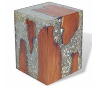 Stool Seat/Footrest/Side Table Furniture Home Teak Resin 30x30x40 cm vidaXL