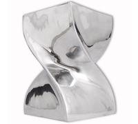 vidaXL Stool/Side End Coffee Table Twisted Shape Home Decor Aluminium Silver