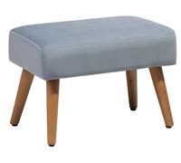 Beliani Traditional Velvet Footstool Grey Takoma