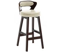 Stools, PU Leather Upholstered Counter Height Stool, Kitchen Island Pub Coffee Home Dinning Vintage Bar Chairs (White,60cm/23.6in)