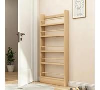 Stoolzfaid Narrow Storage Rack Behind The Door 3-5tier,Wood 6-Tier Wall Mounted Bookshelf,Slim Pine Wood Bookshelf,Simple And Stylish,Suitable For Living Room Corners