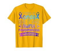 Stoop Up One and It was Awful | Fibromyalgia Awareness T-Shirt, Men, Golden Yellow, Medium
