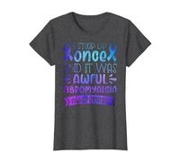 Stoop Up One and It was Awful | Fibromyalgia Awareness T-Shirt, Women, Dark Heather Grey, Large