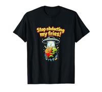 Stop Abducting My Fries Cute UFO Alien Pun T-Shirt
