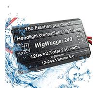 Stop-Alert WigWagger 240 HEADLIGHT Wig Wag Alternating Flasher Electronic Relay LED Xenon Halogen HID Incandescent - Emergency Police Ambulance Trucks 10 AMP 240W 12-24V 150 FPM