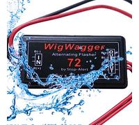 Stop-Alert WigWagger 72 Electronic Wig Wag Alternating Flasher Relay - Waterproof Universal Emergency Police Ambulance Car Controller LED Strobe Light Box Kit- Compatible 12-24V