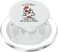 Stop Asking Why I'm Crazy Cute Chicken Sarcastic Humor PopSockets PopGrip for MagSafe