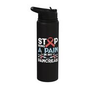 Stop Being a Pain in My Pancreas - Type 1 Diabetes Stainless Steel Insulated Water Bottle