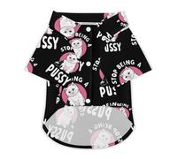 Stop Being A Pussy Classic Dog Clothes Cat Shirt Puppy Costume Button Tshirt Summer