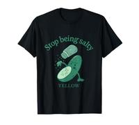 Stop Being Salty Funny Pickleball Graphic Print T-Shirt