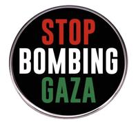 Stop Bombing Gaza Free Palestine End the Occupation Palestinian Flag Human Rights State West Bank East Jerusalem Apartheid 1.2" Enamel Pin Badge, 3.05 cm, Enamel, enamel
