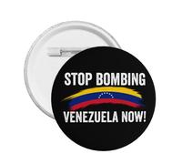 Stop Bombing Venezuela pins No War Peace Metal Pin Badge 1 Pcs