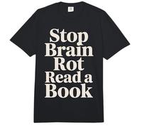 Stop Brain Rot Read A Book Bookworm Reader - Comfort Colors Adult Heavyweight T-Shirt