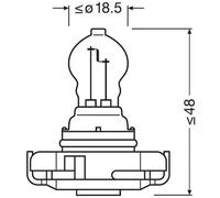 STOP bulb PG20/1 PS19W 5201 OSRAM for JAGUAR DODGE AUDI LAND ROVER NISSAN