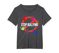 Stop Bullying | Choose Kind | Anti Bullying T-Shirt, Women's Plus, Dark Heather Grey, 3X