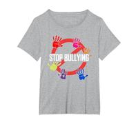 Stop Bullying | Choose Kind | Anti Bullying T-Shirt, Women's Plus, Heather Grey, 2X