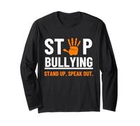Stop Bullying Stand Up Speak Out Orange Unity Day Teacher Long Sleeve T-Shirt