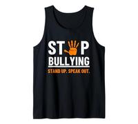 Stop Bullying Stand Up Speak Out Orange Unity Day Teacher Tank Top