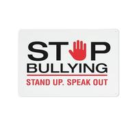Stop Bullying Stand Up Speak Out Sign Sign, 8 X 12 Grade Reflective Sheeting Rust Free Aluminum, Weather Resistant, Waterproof, Easy To Mount