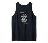 Stop Caring What People Think with White Color Tank Top