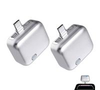 Stop Charge Smart Charger,140W AI Smart Auto Stop Charging Adapter,Overnight Safe,Dual-Mode LED,Type-c Compatiblewith Phones, Laptops,Tablets,EarphonesPrevent Battery Aging,Plug&Play (2PCS-Silvery)