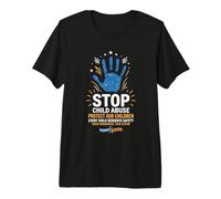 Stop Child Abuse Protect Children Awareness Wearing Blue Premium T-Shirt