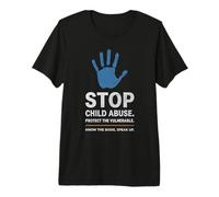 Stop Child Abuse Protect Children Awareness Wearing Blue Premium T-Shirt