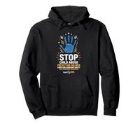 Stop Child Abuse Protect Children Awareness Wearing Blue Pullover Hoodie