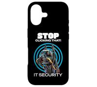 Stop Clicking That! IT Cyber Security Funny Robot Dog Case for iPhone 17