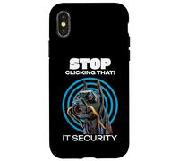 Stop Clicking That! IT Cyber Security Funny Robot Dog Case for iPhone X/XS
