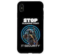 Stop Clicking That! IT Cyber Security Funny Robot Dog Case for iPhone XS Max