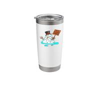 Stop Climate Change Global Warming Melting Snowman Stainless Steel Insulated Tumbler