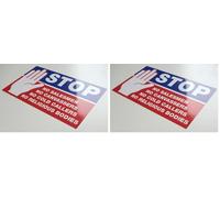 Stop Cold Calling Door Sticker - No Cold Callers - No Religious Groups - No Salesmen - Fully Weatherproof Sign by The StickerShop (Pack of 2)