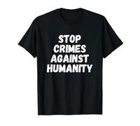 Stop Crimes Against Humanity T-Shirt, Men, Black, 3X-Large