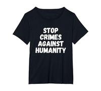 Stop Crimes Against Humanity T-Shirt, Women's Plus, Black, 1X