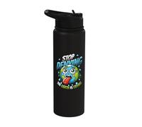 Stop Denying The Earth is Crying Stop Global Warming Stainless Steel Insulated Water Bottle