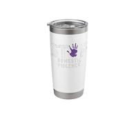Stop Domestic Violence Hand Awareness Support Stainless Steel Insulated Tumbler