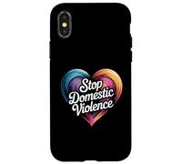 Stop Domestic Violence - Vintage Domestic Violence Awareness Case for iPhone X/XS