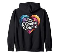 Stop Domestic Violence - Vintage Domestic Violence Awareness Zip Hoodie