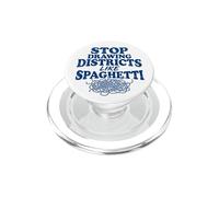Stop Drawing Districts Like Spaghetti Gerrymandering Retro PopSockets PopGrip for MagSafe