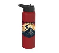 Stop Dreaming Start Doing Mountain Adventure Stainless Steel Insulated Water Bottle