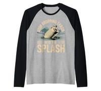 Stop Dropping Trash Into The Splash Ocean Pollution - Raglan Baseball Tee