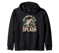 Stop Dropping Trash Into The Splash Ocean Pollution - Zip Hoodie