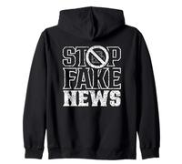 Stop Fake News Journalist Rights Journalism Press Freedom Zip Hoodie