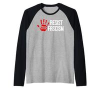 Stop Fascism Resist No Kings America US Protest Anti-Fascism Raglan Baseball Tee