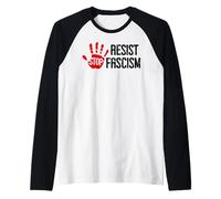 Stop Fascism Resist No Kings America US Protest Anti-Fascism Raglan Baseball Tee