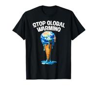 Stop Global Warming Melting Earth Ice Cream Happy Earth Day T-Shirt
