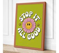 Stop It All Good Retro Canvas Wall Art Print 24x16 Inch | Ready to Hang, Gallery Wrapped, Fade-Resistant Inks, Securely Packaged, UK Made