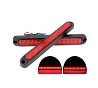 Stop Lamp Universal 3rd Brake Tail Light 12V 24V Additional Rear Turn Signal For Pick-up Offroad Super Duty Truck ATV Tow Boad 15Leds Lamp(2pcs Red Light)