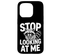 Stop Looking At Me Funny Angry Raccoon Antisocial Shy Case for iPhone 15 Pro